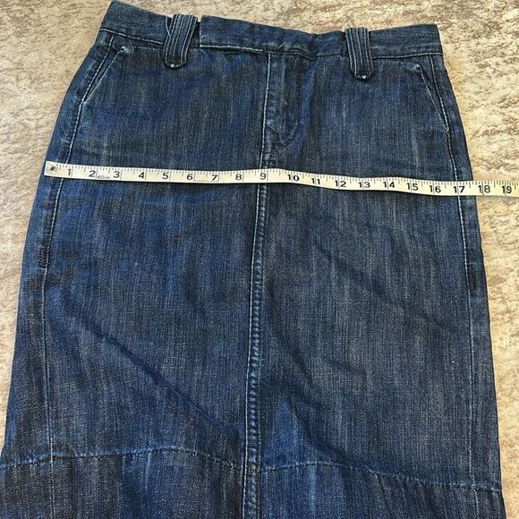 True Religion Blue Denim pencil skirt with Tan Label size 27 - Picture 6 of 7